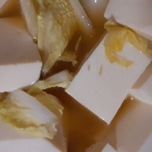 時短 焼き白菜の湯豆腐